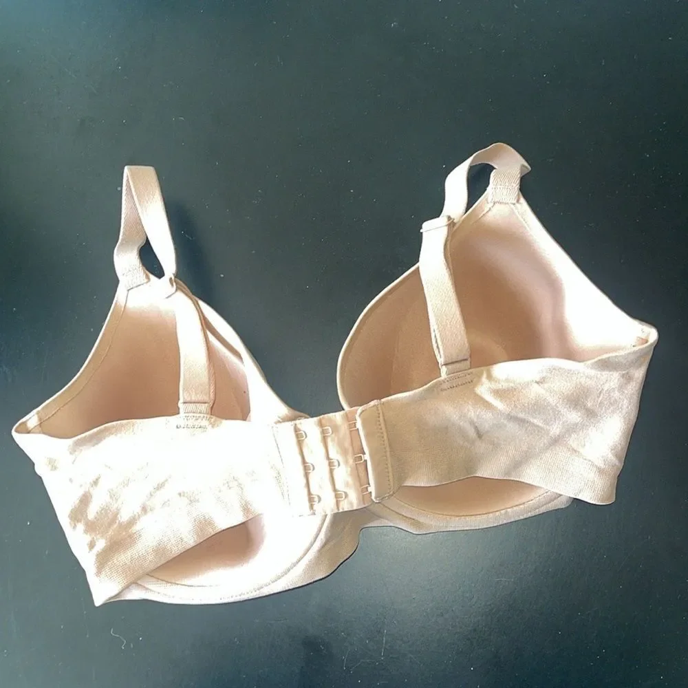 Excellent Wacoal Nude Full-Coverage Underwire Bra w/ Adjustable Straps 34F